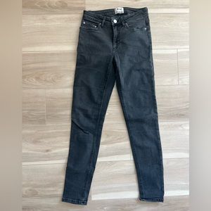 Acne jeans skin 5 dark grey skinny jeans size 26